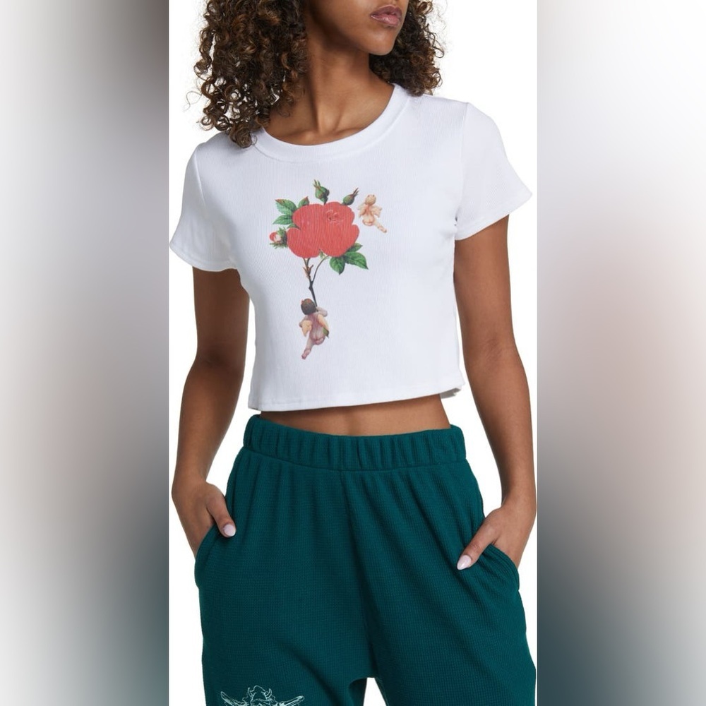 Boys Lie Red Rose White Short Sleeve Tee